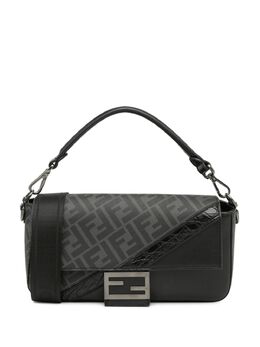 Fendi 2010-2023 Zucca Coated Canvas And Calfskin Baguette satchel 26746211