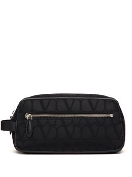 Valentino Garavani Toile Iconographe zipped wash bag 21676802