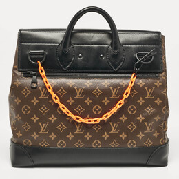 Louis Vuitton Black Leather and Monogram Canvas Solar Ray Steamer PM Bag 1060232