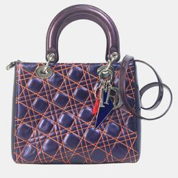 Christian Dior purple Orange Cannage Quilted bag 1060455