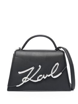 Karl Lagerfeld medium Signature leather cross body bag 26157713