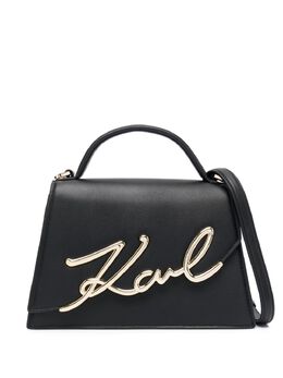 Karl Lagerfeld medium Signature leather cross body bag 26157677