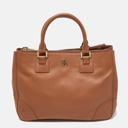Tory Burch Brown Saffiano Leather Robinson Tote 1059740