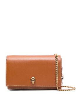 Alexander McQueen skull-appliqué leather crossbody bag 24085112