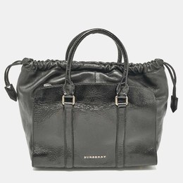 Burberry Black Patent and Leather Dinton Tote 1062825