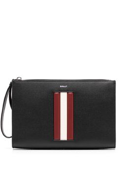 Bally panel-detail leather clutch bag 25126086