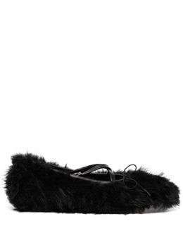 Simone Rocha faux-fur ballet flats 25028667