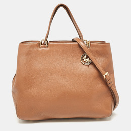 Michael Kors Brown Soft Leather Anabelle Zip Tote 1062812
