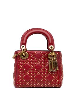 Christian Dior 2017 Mini Lambskin Cannage Studded Supple Lady Dior satchel 26928339