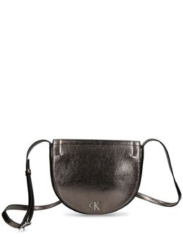 Calvin Klein metallic faux-leather cross-body bag 26678778