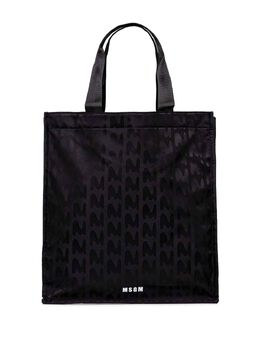 MSGM logo-jacquard tote bag 25172234