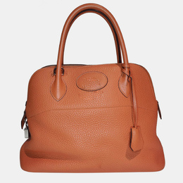 Hermes Orange Clemence Bolide 31 bag PHW 1062729