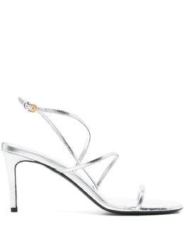 Khaite 75mm metallic-effect sandals 24824709