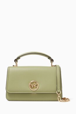 Michael Kors Small Delancey Satchel Crossbody Bag in Leather 217432017_20
