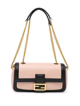 Fendi 2010-2023 Bicolor Leather Chain Midi baguette shoulder bag 27043793