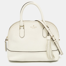 Kate Spade White Leather Carli McCall Street Satchel 1066022
