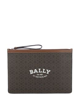 Bally monogram-print clutch bag 26892433
