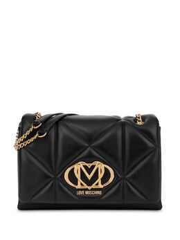 Love Moschino logo-plaque quilted cross body bag 26635161