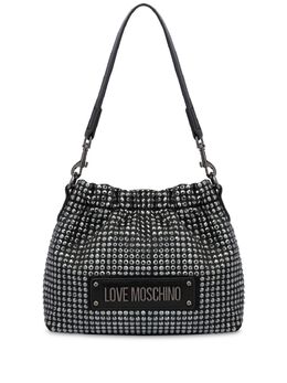 Love Moschino logo-plaque studded cross body bag 26635129
