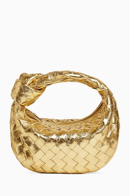 Bottega Veneta Mini Jodie Top-handle Bag in Metallic Intrecciato Leather 217852061_19