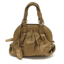 Bally Metallic Olive Leather Satchel 1068474