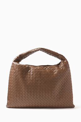 Bottega Veneta Large Hop Shoulder Bag in Intrecciato Leather 217820188_15
