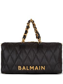 Balmain Voyage bag-grid quilted duffle bag 25792360