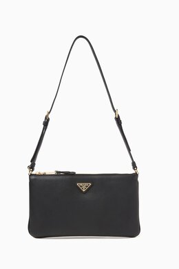 Prada Small Envelope Shoulder Bag in Grained Leather 217846276_2709