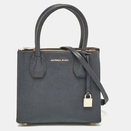 Michael Kors Navy Blue Leather Small Mercer Tote 1069482