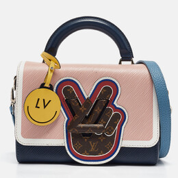 Louis Vuitton Blue/Multicolor Epi Leather Peace Love Twist MM Top Handle Bag 1063490