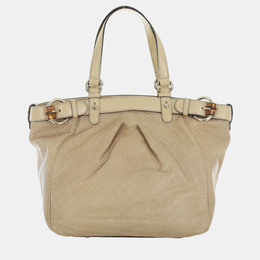 Gucci Leather Bamboo Buckle Tote Bag 1074402