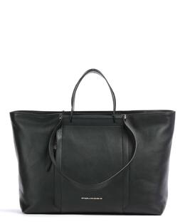 Круглый шопер 15″ из мелкозернистой яловой кожи. Piquadro, черный ca6336w92-n | schwarz