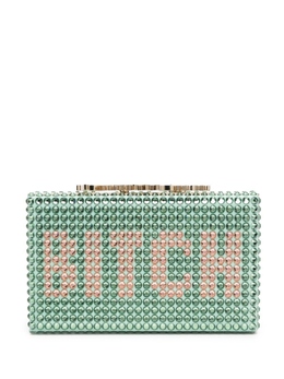 Philipp Plein клатч с надписью, зеленый fabawbb0615ple010n | зеленый