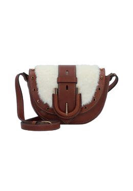 Кожаная сумка через плечо Harwell 18 см Fossil, коричневый 4064092238044 | braun