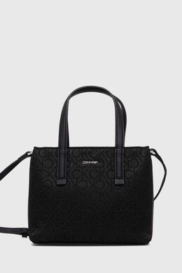 Сумка-тоут Calvin Klein текстильная с принтом из монограмм, черный 9byh-tod018_99x | czarny
