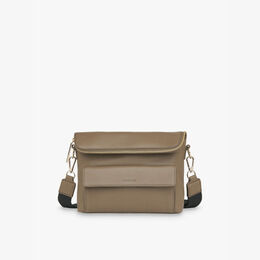 Кожаная сумка через плечо с тисненым логотипом Vida Whistles, хаки r04348947 | khaki/olive