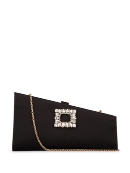 Roger Vivier асимметричный клатч со стразовой пряжкой, черный rbwaoox0200rs0 | черный