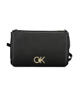 Сумка через плечо из полиэстера с двумя отделениями. Calvin Klein, черный ca-25961-p | schwarz