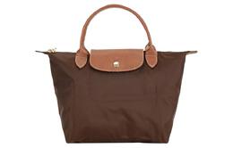 Longchamp Сумка Le Pliage из полиамидного холста с кожаной сумкой-пельменем, маленькая женская, черного цвета 1621089p81