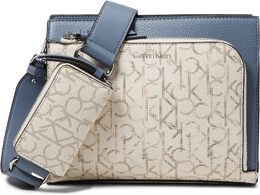 Сумка кросс-боди Calvin Klein Bay Signature Crossbody, цвет Vanilla/Khaki/Flintstone 9957714 | vanilla/khaki/flintstone
