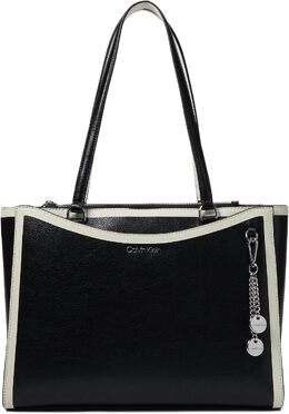Сумка-тоут Calvin Klein Mavis Tailored Tote, цвет Black/White 9914203 | black/white