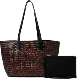Сумка-тоут Allsaints Mosley Straw Tote, цвет Peat Brown 9965017 | peat brown