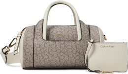 Сумка кросс-боди Calvin Klein Geeta Signature Crossbody, цвет Almond/Taupe/White 9970973 | almond/taupe/white