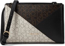 Сумка кросс-боди Calvin Klein Deesha Signature Crossbody, цвет Black/Brown Khaki/Vanilla Khaki 9970967 | black/brown khaki/vanilla khaki