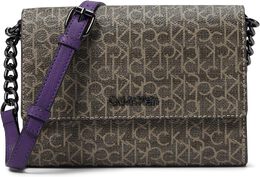 Сумка кросс-боди Calvin Klein Key Item Signature Organizational Flap Crossbody, цвет Black/Fawn/Grape 9500186 | black/fawn/grape