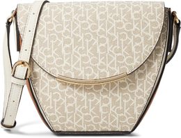 Сумка кросс-боди Calvin Klein Nina Signature Crossbody, цвет Khaki/Vanilla/Caramel/White 9941815 | khaki/vanilla/caramel/white