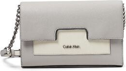 Сумка кросс-боди Calvin Klein Finley Saffiano Crossbody, цвет Dove/White 9599015 | dove/white