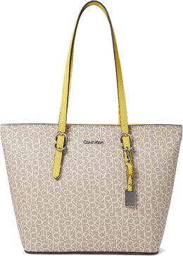 Сумка-тоут Calvin Klein Serafina Signature Tote, цвет Khaki/Vanilla/Pineapple 9914200 | khaki/vanilla/pineapple