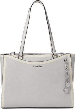 Сумка-тоут Calvin Klein Mavis Tailored Tote, цвет Dove/White 9914203 | dove/white