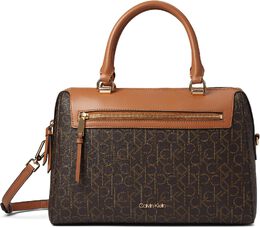 Сумка Calvin Klein Opal Satchel, цвет Brown/Khaki/Caramel 9795511 | brown/khaki/caramel